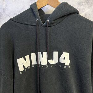 Vintage Ninj4 Mega Tokyo Anime Hoodie Mens 2X 25x26.5 Black Convention Comic Y2K